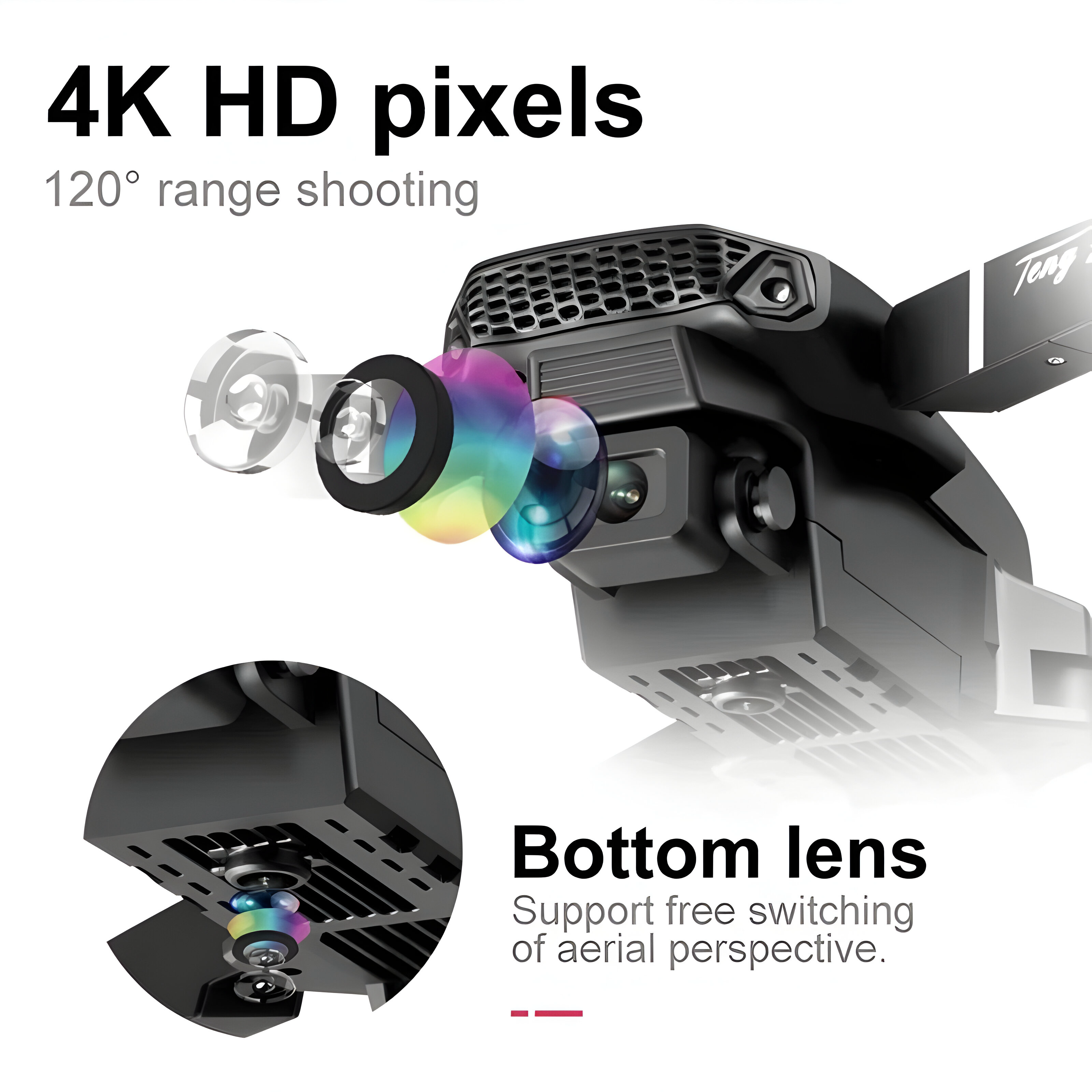 E88 Pro Drone 4k Profesional HD
4k Rc Airplane Dual Camera