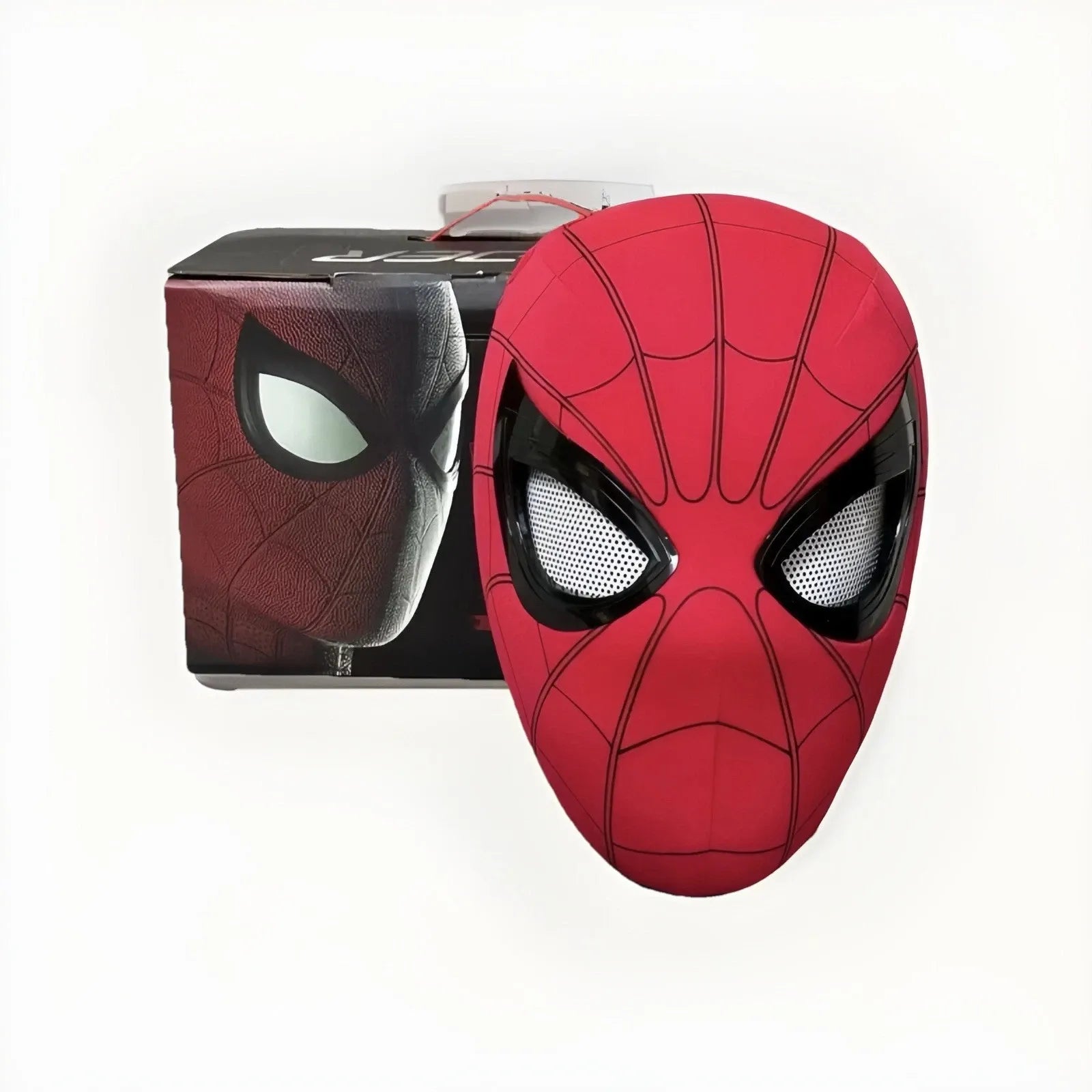 Spider-Man Cosplay Mask with Blinking Eyes & Chin Control – Full Face Helmet