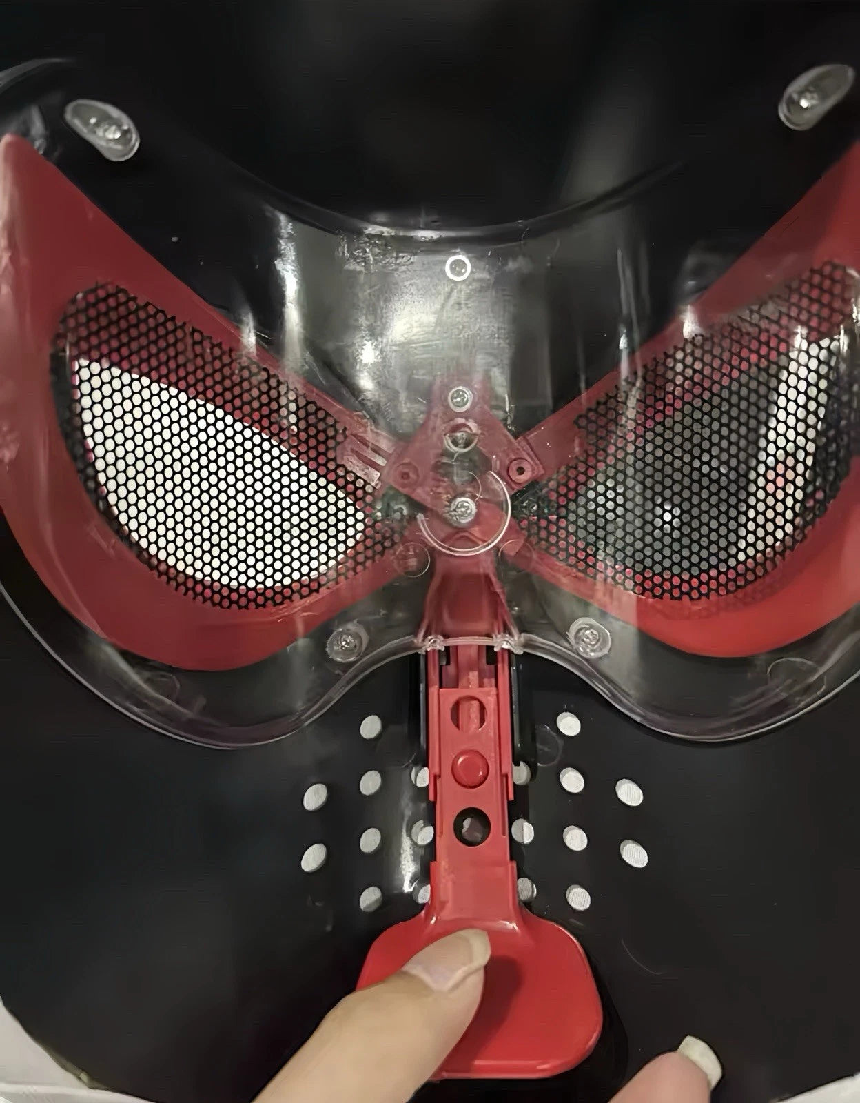 Miles Morales Spider-Man Cosplay Mask – Full Face Helmet with Blinking Eyes